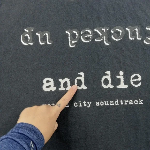 Motion City Soundtrack Shirt Mens XL Black Lets Get Up And Die Band Tee - Picture 2 of 8